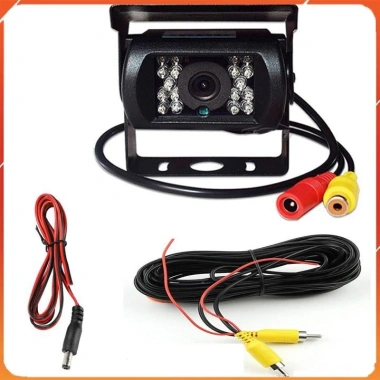 Camera lùi 12V/24V cho xe tải - LED hồng ngoại ban đêm, góc rộng, dây AV 12m - 250.000₫