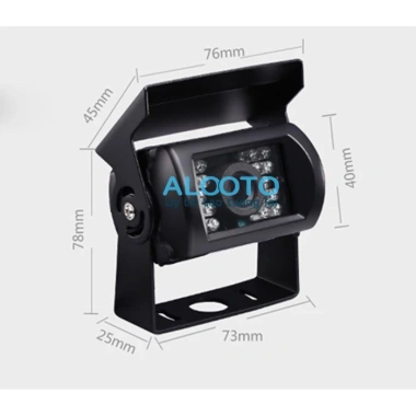 Camera lùi 12V/24V cho xe tải - LED hồng ngoại ban đêm, góc rộng, dây AV 12m - 250.000₫