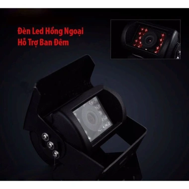 Camera lùi 12V/24V cho xe tải - LED hồng ngoại ban đêm, góc rộng, dây AV 12m - 250.000₫