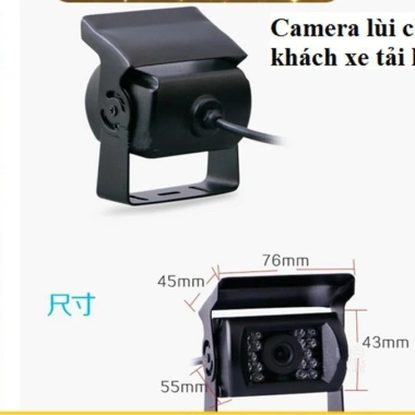 Camera lùi hồng ngoại 24V dây 12m cho xe tải, công trình, khách, buýt - 296.800₫ 5