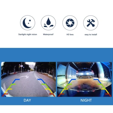 Camera lùi ô tô 170 độ HD tầm nhìn ban đêm tự động Fisheye đa năng, quan sát phía sau, giá ưu đãi 127.600₫