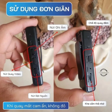 Camera M10 1.080p Ghi Âm - Máy Quay Hành Trình Mini Nhỏ Gọn, Giá 169k