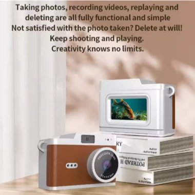 Camera Mini 1.080P Retro - Máy Ảnh Kỹ Thuật Số Di Động, Nhỏ Bỏ Túi, Vintage Du Lịch, Quà Tặng Trẻ Em và Học Sinh