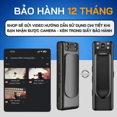 Camera mini Full HD 180° góc rộng giám sát trong nhà, video và ghi âm 2 trong 1, siêu nhỏ, giá chỉ 246.500₫ 6