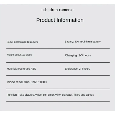 Camera Mini HD cho Trẻ Em - Kỹ Thuật Số CCD, Pixel Sắc Nét, Giá Ưu Đãi 779.900₫ 8