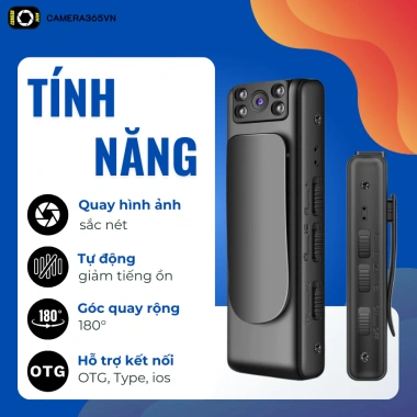 Camera Mini M10 không dây, xoay 90°, kẹp áo, hồng ngoại – 246.500đ 3