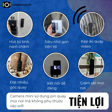Camera Mini M10 không dây, xoay 90°, kẹp áo, hồng ngoại – 246.500đ 4