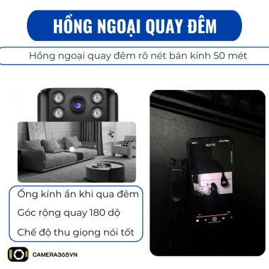 Camera Mini M10 không dây, xoay 90°, kẹp áo, hồng ngoại – 246.500đ 7