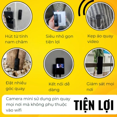 Camera Mini M11 Không Dây 1.080P Full HD 30FPS Kẹp Áo Siêu Nhỏ Giá Ưu Đãi 380.700 VND