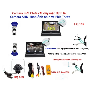 Camera ô tô HQ169 đa chức năng AHD/CCD - Ghi HD, cảm biến sáng, chỉ 280.000đ 2