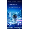 Camera Robot Baby WiFi iCam Mini 1.080P - Đàm thoại 2 chiều, xoay 360°, theo dõi bé