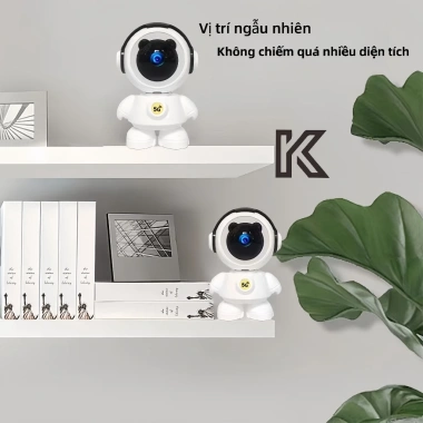Camera Robot Wifi Phi Hành Gia 5G giám sát 360°, video trực tiếp, siêu nét, âm thanh 2 chiều, giá 640.200 VND