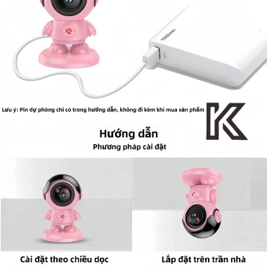 Camera Robot Wifi Phi Hành Gia KC106 - Giám sát 360°, Siêu nét, Âm thanh 2 chiều, Nút SOS - Giá chỉ 610.000₫ 4 Camera Robot Wifi Phi Hành Gia KC106 - Giám sát 360°, Siêu nét, Âm thanh 2 chiều, Nút SOS - Giá chỉ 610.000₫ 4