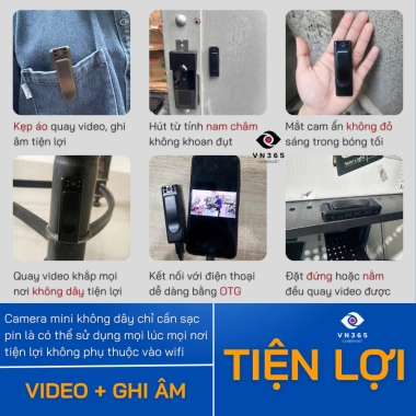Camera siêu nhỏ M10 10h quay Full HD, không dây, hồng ngoại, góc rộng - 246.500₫ 4 Camera siêu nhỏ M10 10h quay Full HD, không dây, hồng ngoại, góc rộng - 246.500₫ 4