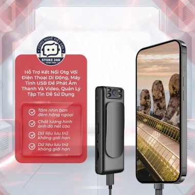 Camera Siêu Nhỏ M11 1.080 Full HD - Ghi Âm, Quay Hồng Ngoại, Cam Xoay 90 độ, Kết Nối Có Dây, Giấu Kín - 169.000₫ 6
