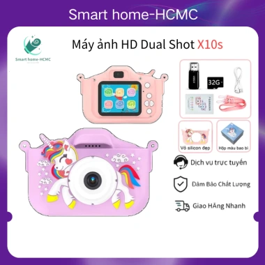 Camera trẻ em 1.080P + TF 32GB, HD, 5 trò chơi, zoom 8x, 46 khung ảnh & lọc - 370,140₫