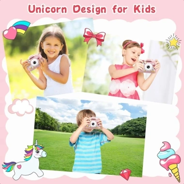 Camera trẻ em 1.080P + TF 32GB, HD, 5 trò chơi, zoom 8x, 46 khung ảnh & lọc - 370,140₫