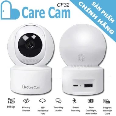 Camera Wifi 360 độ Care Cam YH200 2MP HD1.080 H265+ Đàm thoại 2 chiều Kết nối Smart Home Miễn phí ship Giá 979.000₫ 2