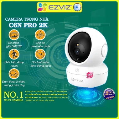 Camera wifi Ezviz C6N H6c PRO 2MP‑8MP 2K‑4K, đàm thoại 2 chiều, xoay 360 độ, chính hãng, 434.000 VND