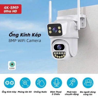 Camera Wifi KD127 Quan Sát Xoay 360 Ban Đêm, Âm Thanh 2 Chiều, Đèn Flash, Gọi Thoại Thực Tại - 820.000₫ 3