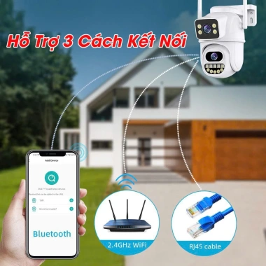 Camera Wifi KD127 Quan Sát Xoay 360 Ban Đêm, Âm Thanh 2 Chiều, Đèn Flash, Gọi Thoại Thực Tại - 820.000₫ 5