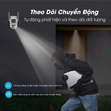 Camera Wifi KD127 Quan Sát Xoay 360 Ban Đêm, Âm Thanh 2 Chiều, Đèn Flash, Gọi Thoại Thực Tại - 820.000₫ 7