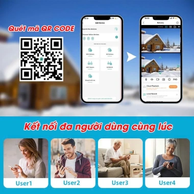 Camera Wifi KD127 Quan Sát Xoay 360 Ban Đêm, Âm Thanh 2 Chiều, Đèn Flash, Gọi Thoại Thực Tại - 820.000₫ 9