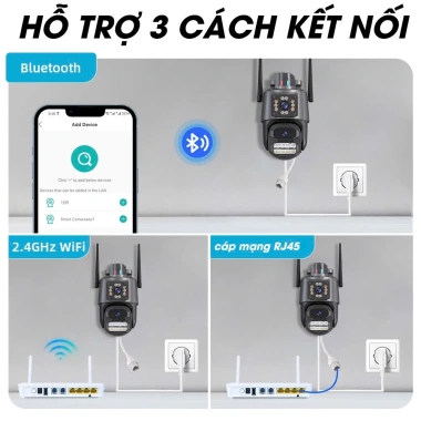 Camera Wifi KD145 Quan Sát 360, Ban Đêm, Âm Thanh 2 Chiều, Đèn Flash, Gọi Thoại Thực Tế - Giá 920.000đ