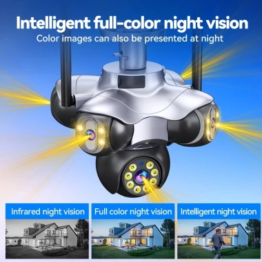 Camera WiFi Ngoại Thất 5 Mắt Xoay 360 - Cảnh Báo Trộm, 5 Khung, 1.329.570 VND