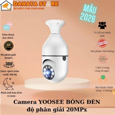 Camera Yoosee 20MP Đèn LED 360° Xoay, Xem Đêm Màu, Lỗi 1 Đổi 1 - 184.070₫
