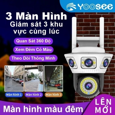 Camera YooSee Ngoại Trời Q42D 2 Mắt Xem 2 Góc Cùng Lúc, Góc Rộng, Giá 340k