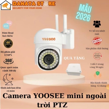 Camera Yoosee PTZ Ngoại Trời 36 LED Xoay 360°, Chống Nước, Xem Đêm Màu - 276.500 VND