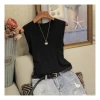 Camisole áo lụa nữ mùa hè sát nách, áo vest dáng ôm cổ tròn không tay, đa năng giảm cân, kích thước lớn, đáy mỏng 68k 4