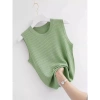 Camisole áo lụa nữ mùa hè sát nách, áo vest dáng ôm cổ tròn không tay, đa năng giảm cân, kích thước lớn, đáy mỏng 68k 9