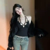 Camisole Nữ MUQV Dây Nẹ Thun Gợi Cảm Mùa Hè – Áo V‑Ne Rỗng Màu Trơn, Giá 125.280₫ 9