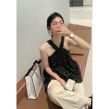 Camisole RZZX Không Tay 2.025 Hai Tay Cổ Ngoài Nữ Chấm Bi Sang Trọng - Giá 292.896₫ Camisole RZZX Không Tay 2.025 Hai Tay Cổ Ngoài Nữ Chấm Bi Sang Trọng - Giá 292.896₫