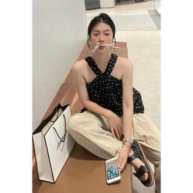 Camisole RZZX Không Tay 2.025 Hai Tay Cổ Ngoài Nữ Chấm Bi Sang Trọng - Giá 292.896₫ 6 Camisole RZZX Không Tay 2.025 Hai Tay Cổ Ngoài Nữ Chấm Bi Sang Trọng - Giá 292.896₫ 6