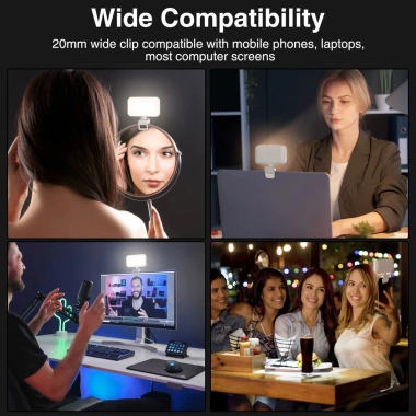 CAMOLO Selfie Light Đèn làm đẹp kẹp xoay 360 cho điện thoại, máy tính, video trực tiếp - Giá ưu đãi 170.000₫