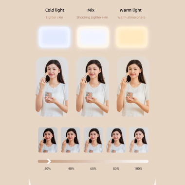CAMOLO Selfie Light Đèn làm đẹp kẹp xoay 360 cho điện thoại, máy tính, video trực tiếp - Giá ưu đãi 170.000₫