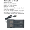 Camplos Bộ sạc pin 2 khe 21.700 18.650 26.650, 2.000mA, AC110-220V và USB 5V - Giá ưu đãi 117.000₫ 3