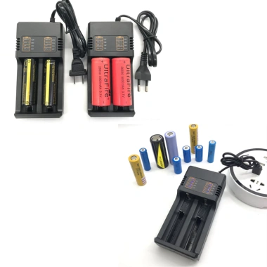 Camplos Bộ sạc pin 2 khe 21.700 18.650 26.650, 2.000mA, AC110-220V và USB 5V - Giá ưu đãi 117.000₫