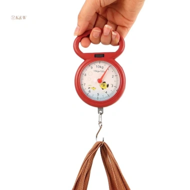 Cân cá di động K&W 10kg - Cân móc lò xo nhẹ, tiện cho câu cá, du lịch và hành lý