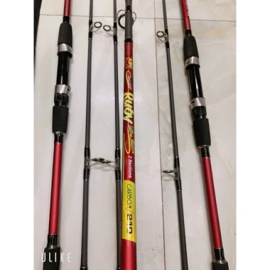 Cần câu cá 2 khúc rỗng RUBY ABC - Đọt to cacbon siêu khoẻ, bền, tải cá khủng, câu sông - 179k 8