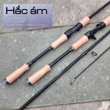 Cấn câu cá chuyên lure Hắc Ám đứng-ngang độ cứng M, chiều dài 1.65-2.1m, giá rẻ, chất lượng, chỉ 99.000đ