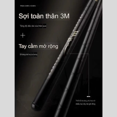 Cần câu đài Hắc Tượng Quân đa 4,5h‑10h, bền, chính xác, giá ưu đãi 1,350,000₫