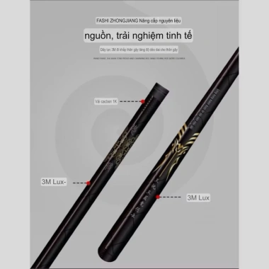 Cần câu đài Hắc Tượng Quân đa 4,5h‑10h, bền, chính xác, giá ưu đãi 1,350,000₫