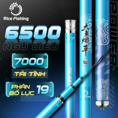 Cần câu đài săn hàng Fishing NGƯ ĐIẾU 6.500 - Carbon cao cấp CC-26, săn cá khủng