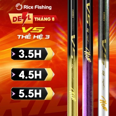Cần câu đài V5 Thế hệ 3 Rice Fishing Carbon 30T-40T Nâng cấp 2.025 - 298.000 VND