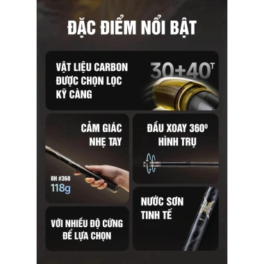 Cần Câu Handing Đại Pháo Thi Đấu Độ Cứng 8H‑12H Bảo Hành Chính Hãng 1,360,000₫