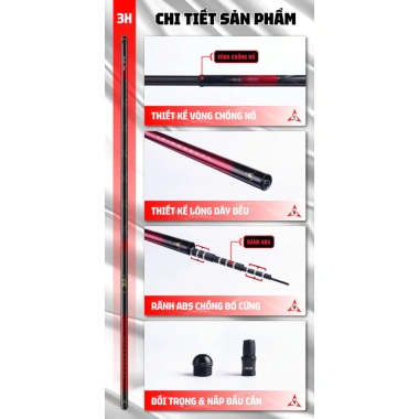 Cần Câu Handing Ryuki Phong 3H/4H/5H - Giá chỉ 440.000đ, khuyến mãi giảm 132.000đ, độ bền cao